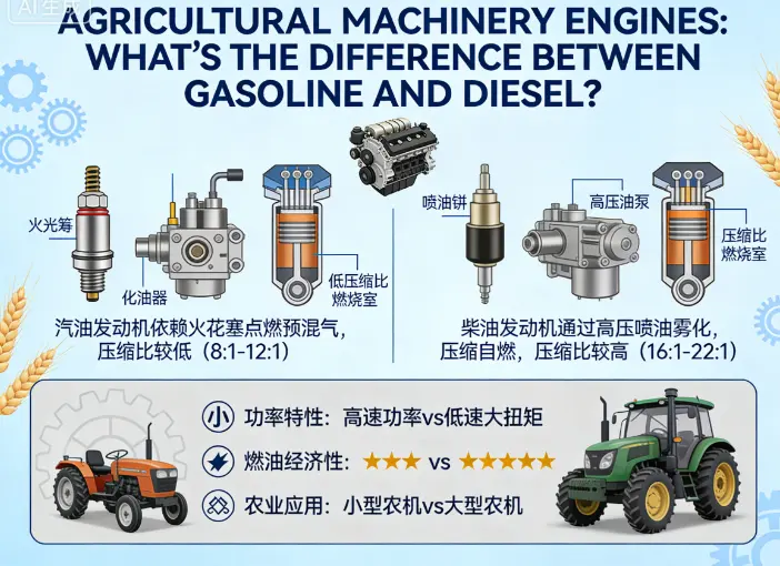 Motores de máquinas agrícolas: qual a diferença entre gasolina e diesel?
