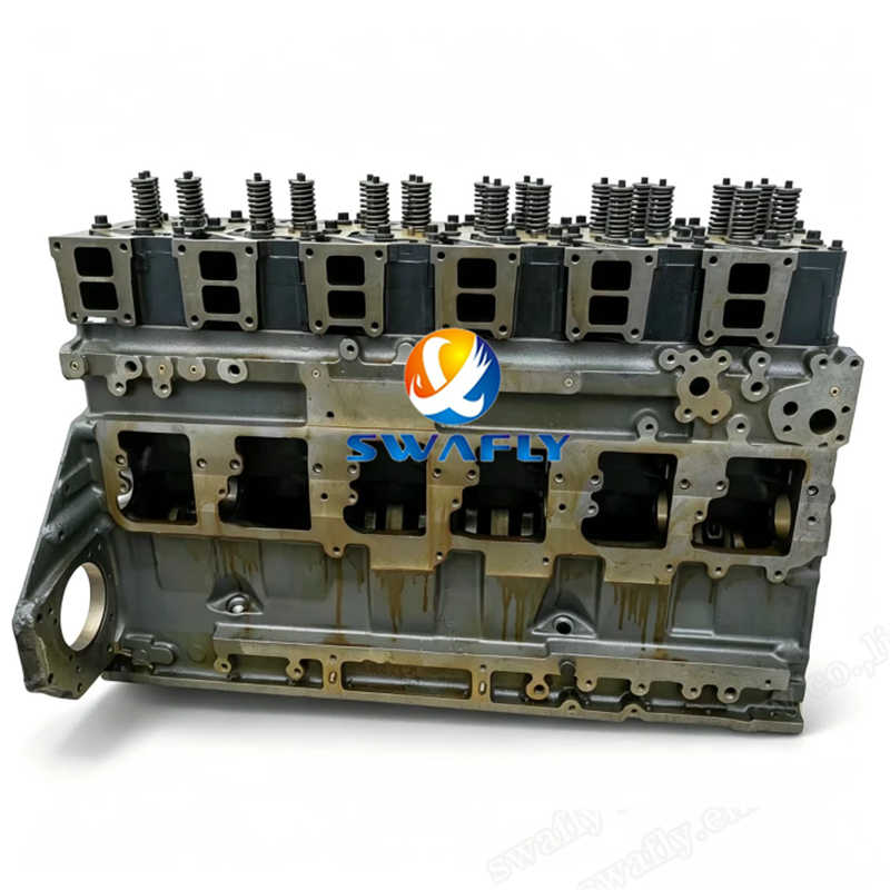 Novo conjunto de motor de bloco longo Komatsu SAA6D125E-2 para escavadeira PC400 PC450