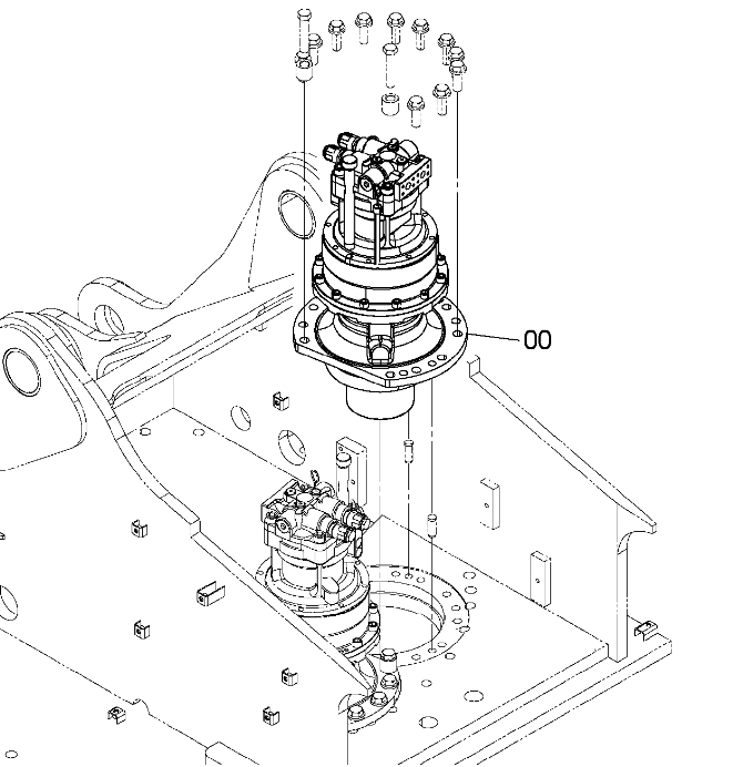 Dispositivo de balanço Hitachi ZX470LC-5G YB60000927 9301098